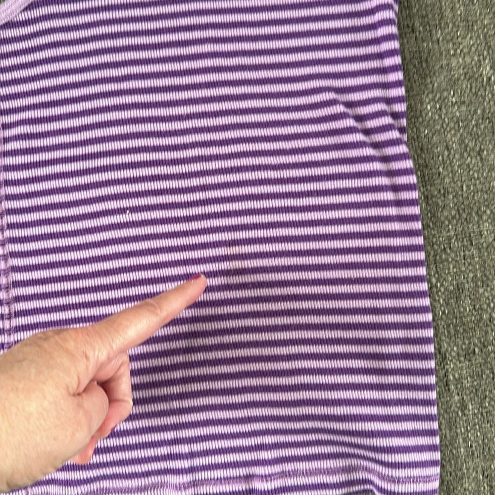 GapKids Girls Purple Striped Racerback Athletic Tank Top Shirt Size Small 6-7